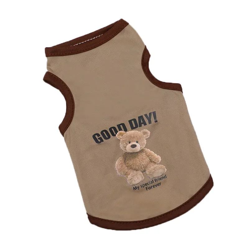 Haustiere Sommer Drucke Westen Hund Kleidung Kleiner Bär Hund Muster Haustier T-shirts Atmungsaktive Ärmellose Welpen Kostüm Hund Haustier Shirts