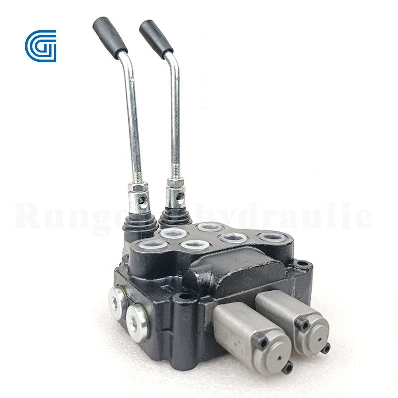 Hydraulic Multi way directional valve Manual distributor control Positioning and reset