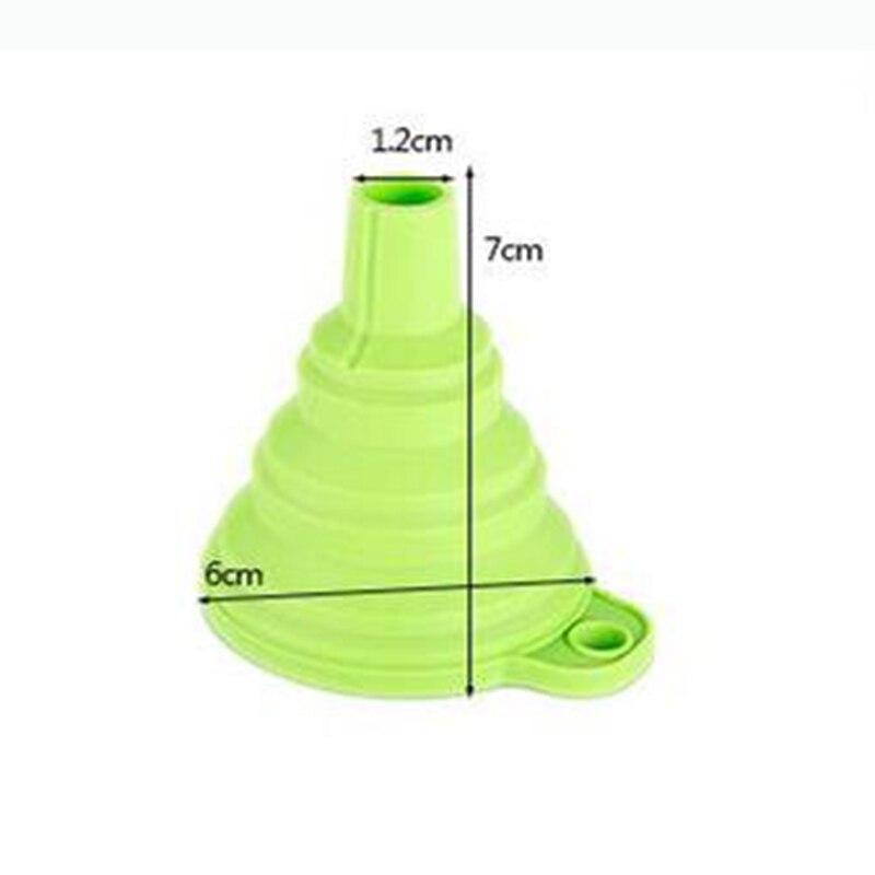 Collapsible Funnel Kitchen Silicone Funnel for Water Bottle Liquid Transfer: light green 14g