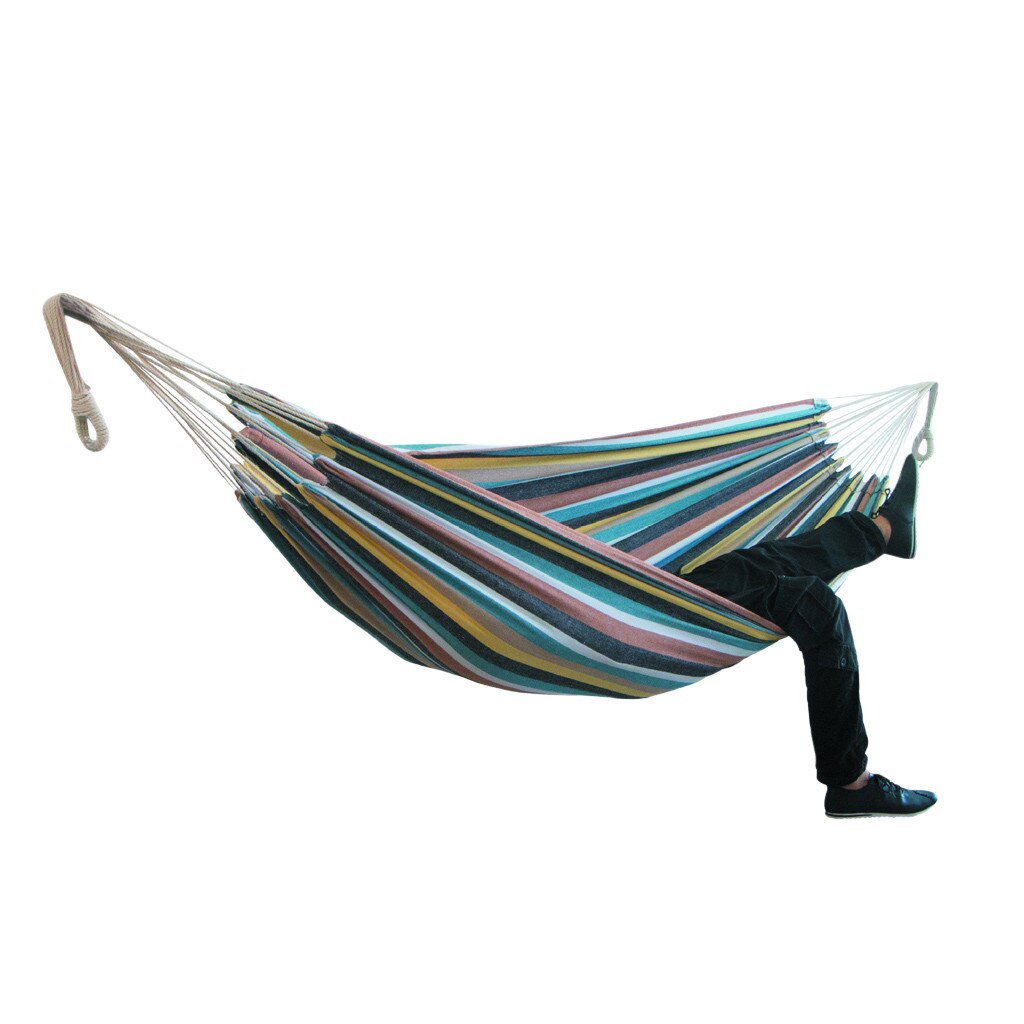 200*150cm hamock Two-person Hammock Camping Thicken Swinging Chair Outdoor Hanging Bed Canvas Rocking Chair Not with Hammock: A3