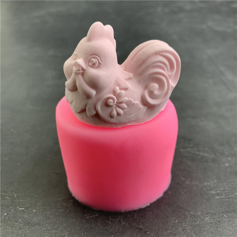Golden Chicken Silicone Mold Hen Chocolate Sugar Turning Mold Chicken Pudding Butter Mold Pastry Cake Mold