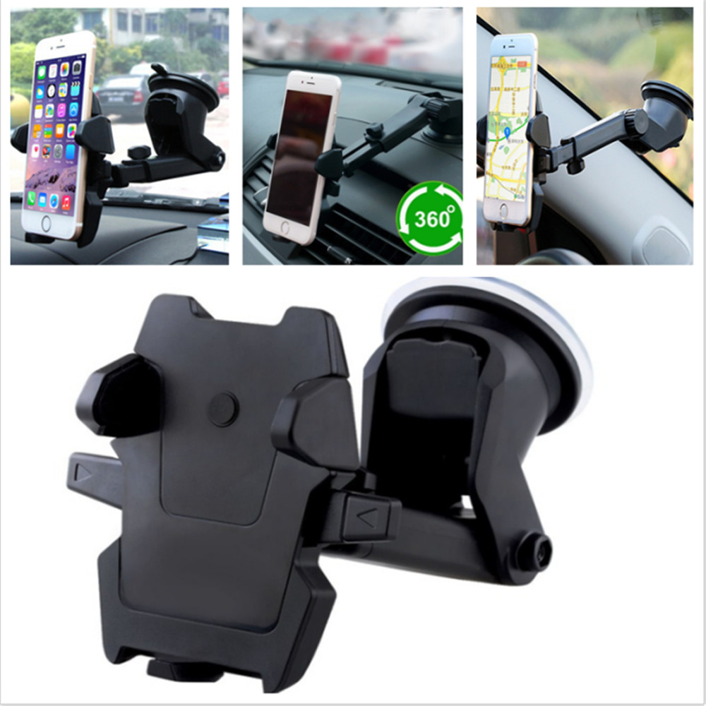 Universal Suction Cup Car Phone Holder Auto Vehicle Dashboard Windshield Stand Bracket Support for Mobile Interior Accessories
