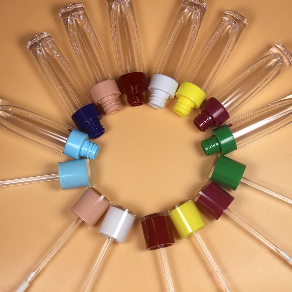 20 stk 8ml sylindret lipgloss tube plast lipgloss beholder kosmetisk lipgloss tom tube emballasje med propp