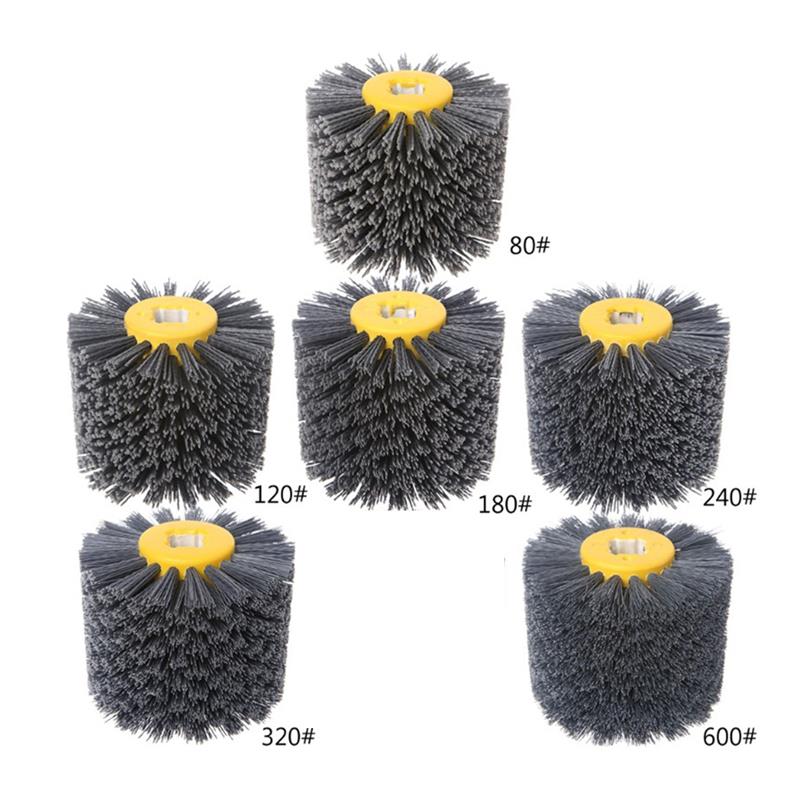 Nylon Abrasive Wire Drum Polishing Wheel Electric Brush For Woodworking Metalworking P80/120/180/240/320/600