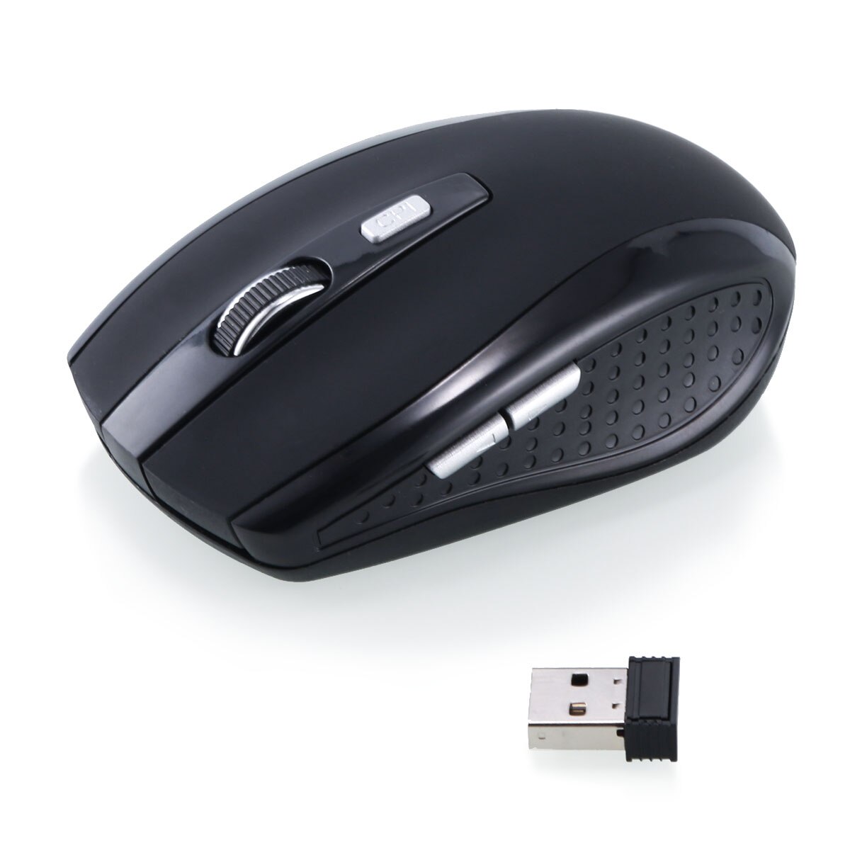 SOONHUA Wireless Mouse 2.4GHz Mouses Memory Cordless Scroll Mice 16 Channels For USB​ PC Laptop Computer: Black