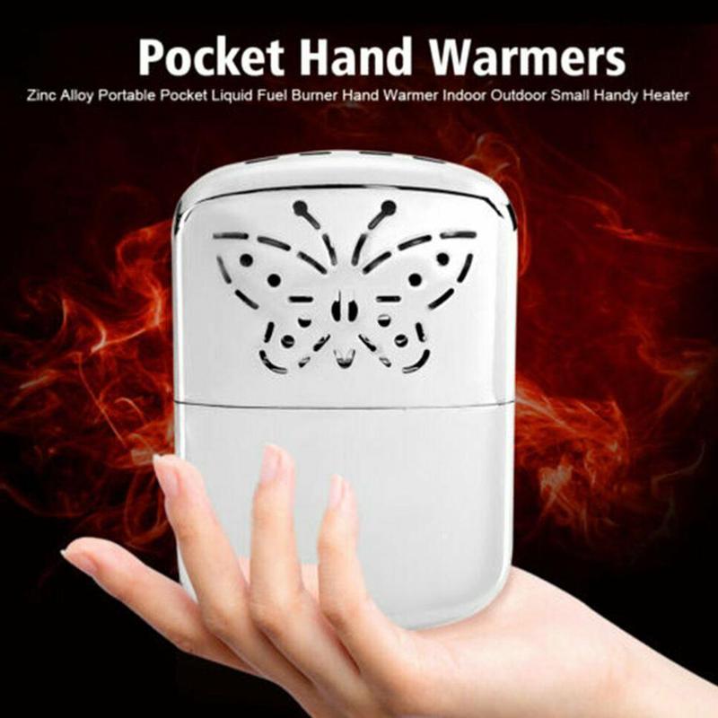 Outdoor Metal Hand Warmer Petrol Reusable Pocket Camping Supplies Ski Winter Portable L0C8