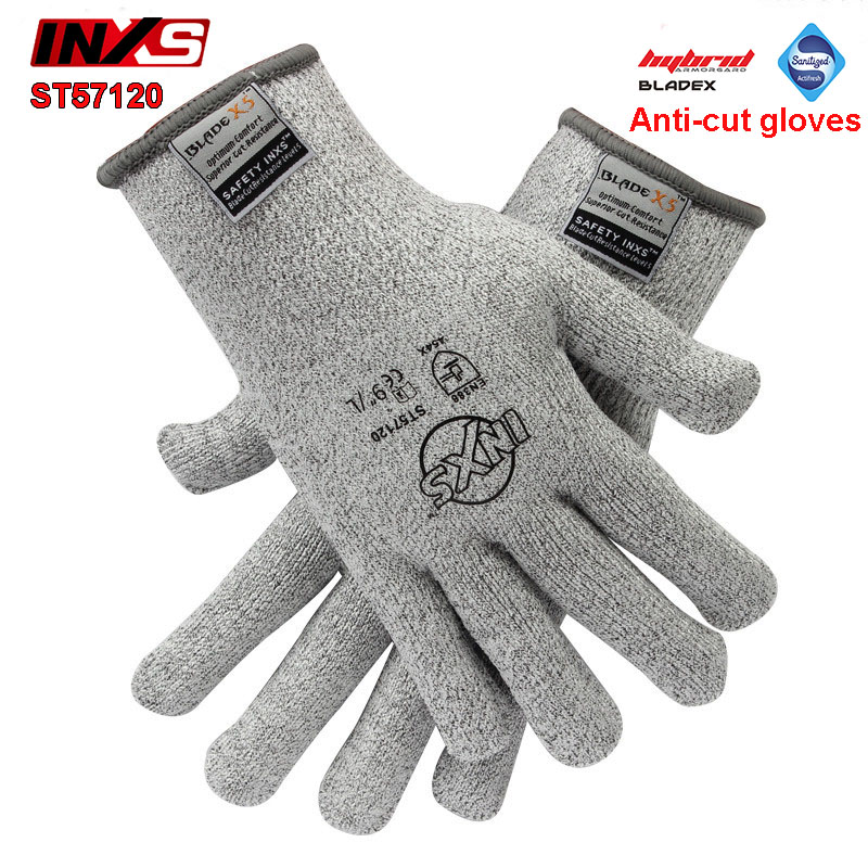 SAFETY INXS Anti-cut gloves Level 5 Antibacterial Accessible food anti cut gloves BladeX fiber flexible mechanics gloves
