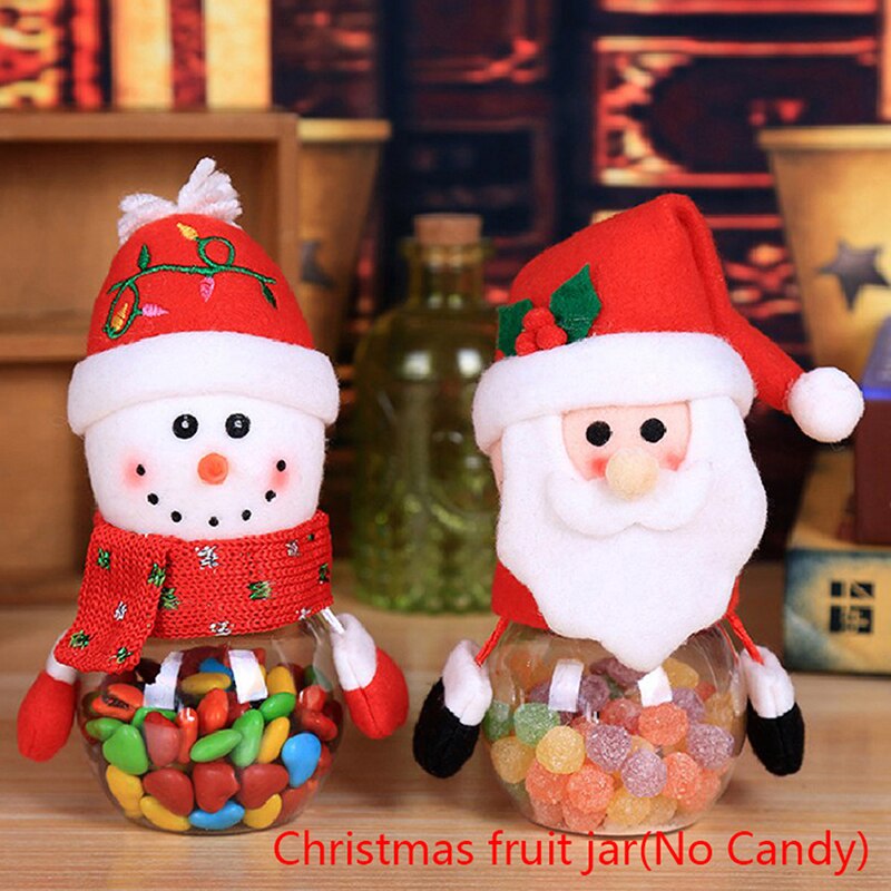Christmas Candy Jar Children Kids Storage Bottle Santa Bag Christmas Sweet Box Chocolate Candy Box