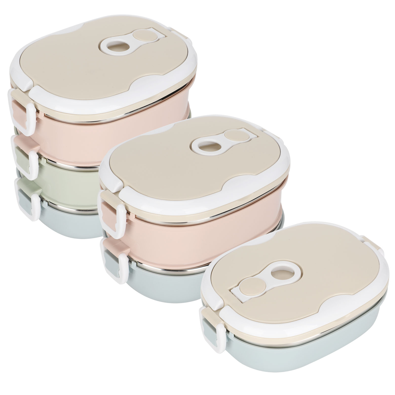 Utensilios de cocina fiambrera fiambrera contenedor de comida portátil de acero inoxidable para estudiantes niños trabajo fiambrera de acero inoxidable