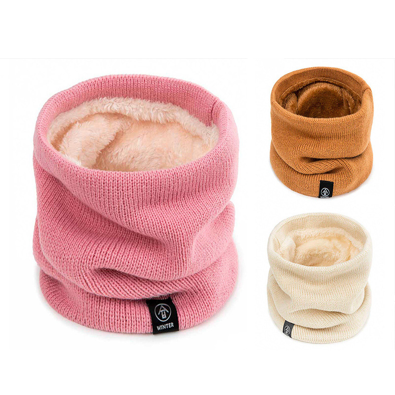 Sciarpa calda invernale per ragazzi ragazze bambini sciarpa per bambini sciarpe con collo in lana spessa sciarpa anello in maglia di cotone sciarpe solide