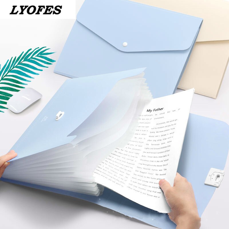 13 Grids Handheld File Folder Organ Box Bag Multi-function Organizer Storage Holder Office Document A4 Paper Folder