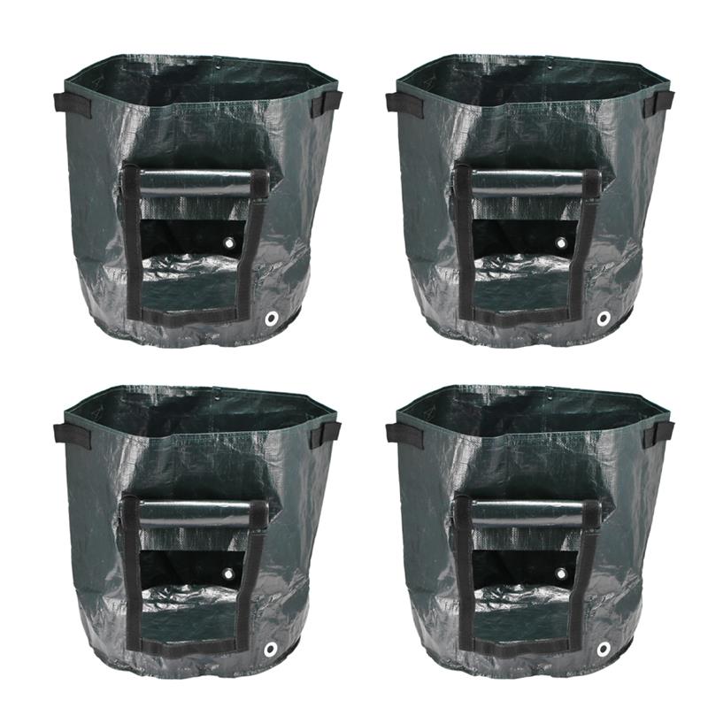 4 Stck PE Tasche Kartoffel Anbau Pflanzen gewebte Stoff Taschen Garten Töpfe Pflanzer Gemüse Pflanzung Wachsen Taschen Hause Garten Werkzeug