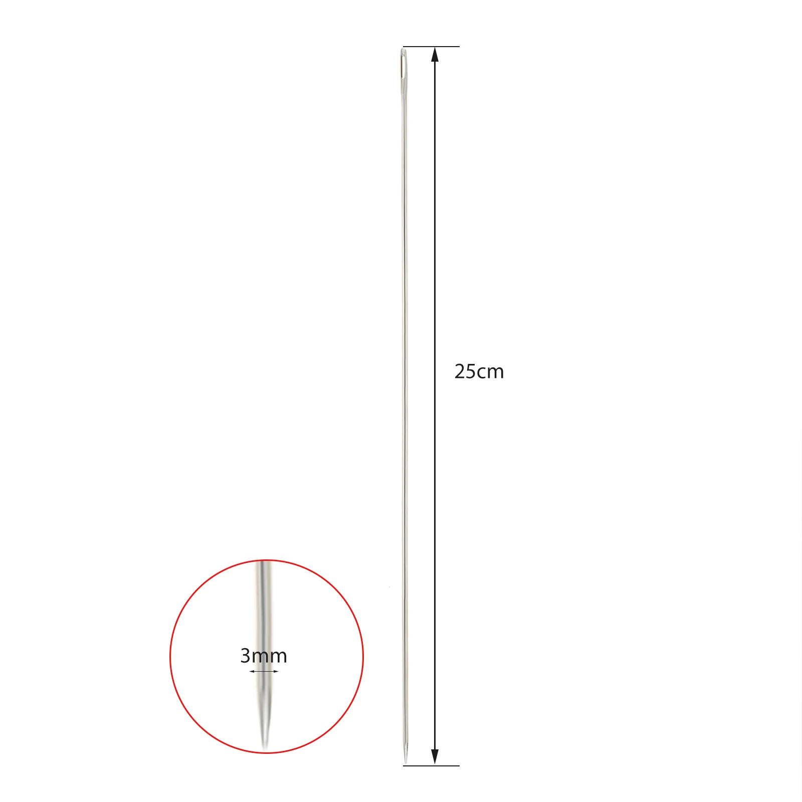 10/15/20/25/30cm Big Eye Hand Sewing Needles for Stitching and Crafting Projects Embroidery Upholstery Needle 1pc: Dark Grey