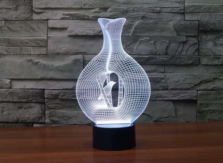 Aigle oiseau pic perroquet Animal acrylique 7 couleur lampe de bureau 3D lampe nouveauté LED veilleuse millénium faucon lumière: 1 / 16 color with remote