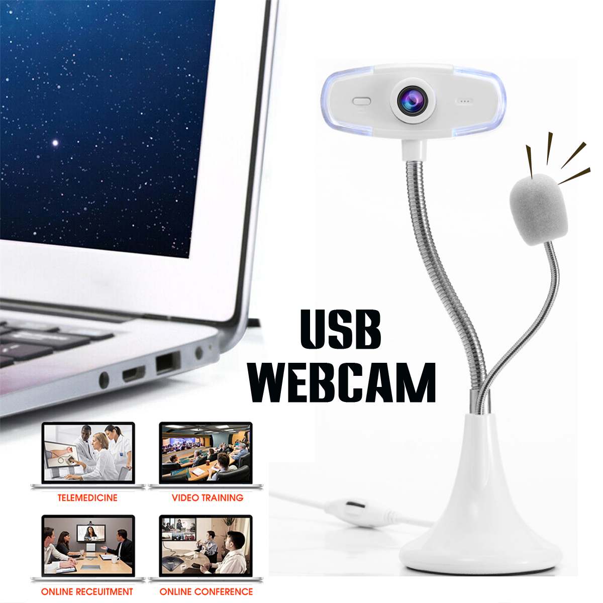 Verstelbare Hd 1080P Webcam L8 Usb 2.0 Hd Camera Met Microfoon Desktop Computer Learing Conferentie Camera