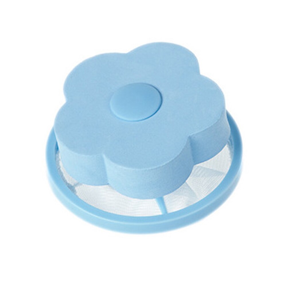 Bloemvorm Wasmachine Ontharing Was Bal Drijvende Filter Mesh Tas Accessoires: Blauw