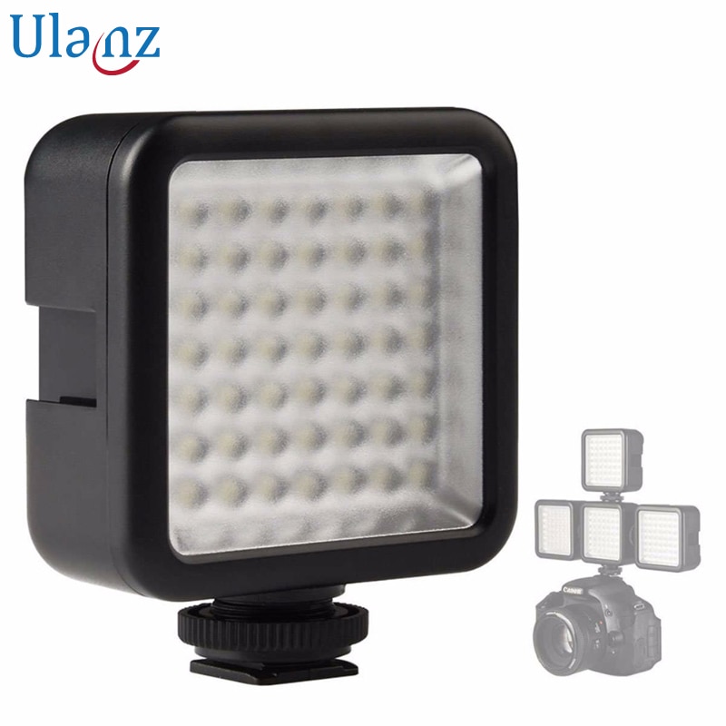 Ultra Helle 49 LED Video Licht mit 3 Heißer Schuh Dimmbare Tragbare hoch Energie Tafel Video Licht für Kanon Nikon SONY Smartphone