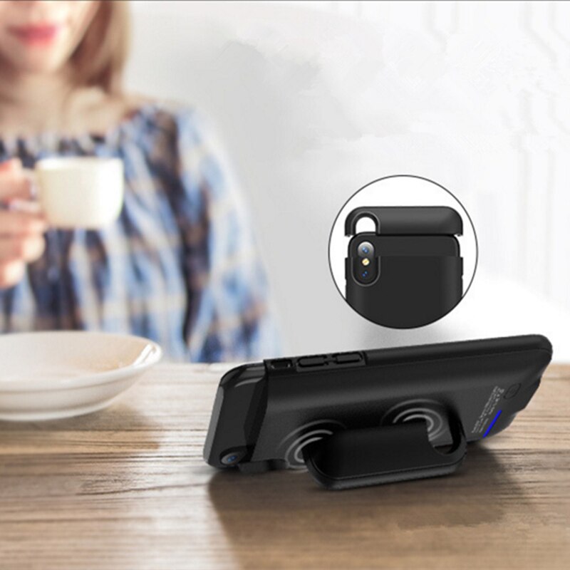 Funda de batería de teléfono extendida de 4000mAh para iPhone X, carcasa magnética para cargador de batería para iPhone XS, funda portátil para banco de energía