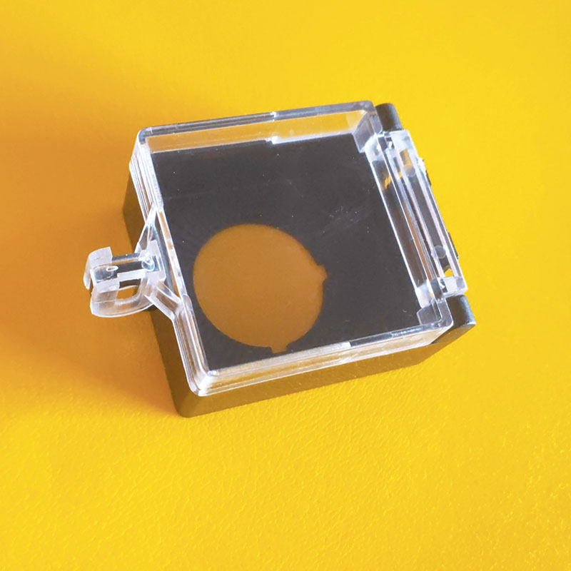 22mm Dia Push Button Switch Transparent Dust Cover Guard Protective Covering Dustproof Protection: Dark Grey
