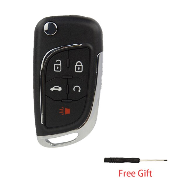 Okeytech-carcasa de llave remota de coche con tapa modificada, 2/3/4/5 botones, para Lova Chevrolet Aveo Cruze, Opel, Vauxhall, Zafira, Astra, Insignia: 5 Buttons / For Chevorlet