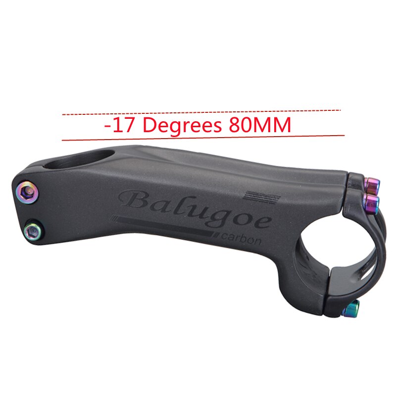 BALUGOE mountainbike Kohlenstoff faser rennrad lenker vorbau Plus oder Minus- -6 °-17 grad: 17 Grad 80MM