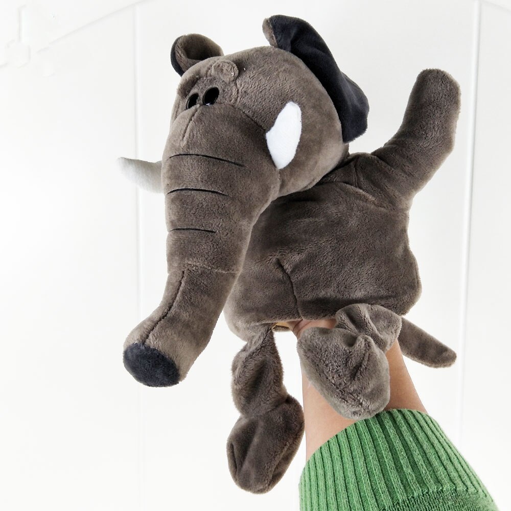 Tiger abe elefant løve hånddukke børn plys legetøj dyr børnehave hånddukke fødselsdag baby barn udstoppet legetøj