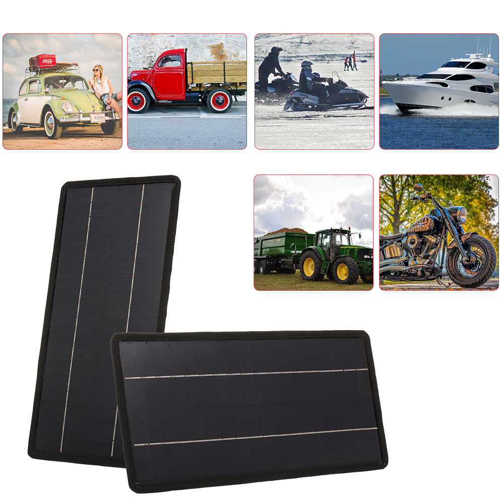 12V Solar Car Battery Charger Portable Monocrystalline Silicon Solar Power Panel Backup Trickle Charging For Motorcycle Boat
