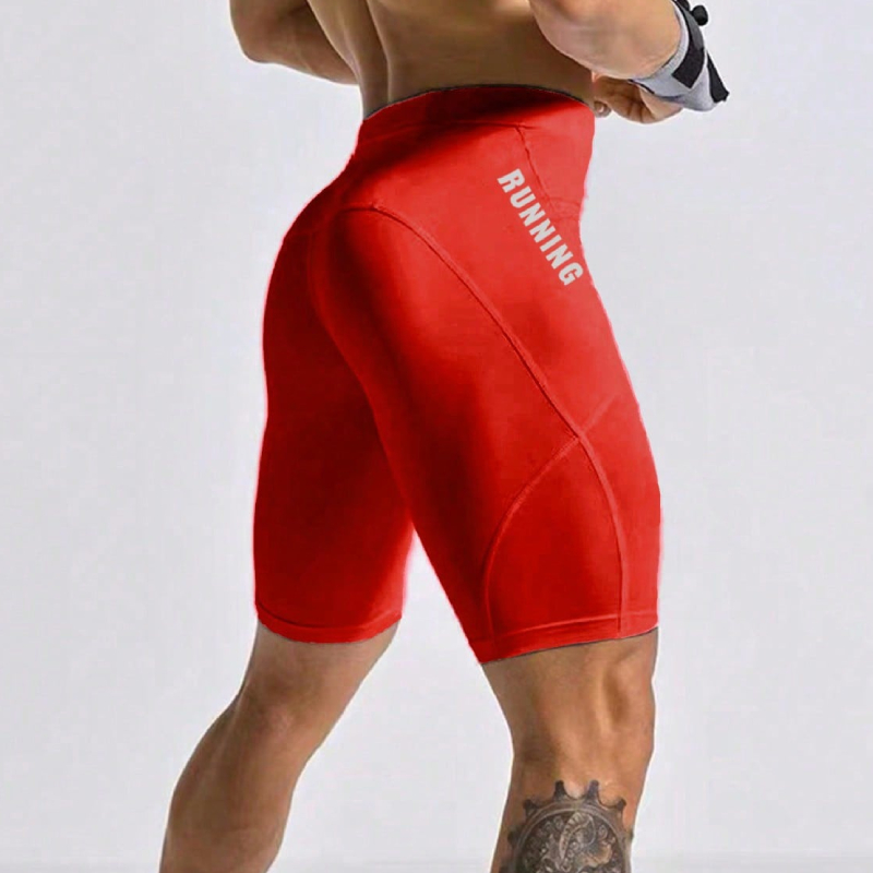 Herr bodybuilding shorts sommar herr crossfit shorts kompression löparshorts gym shorts elastiska kompressionsleggings: Xxl / Guld-