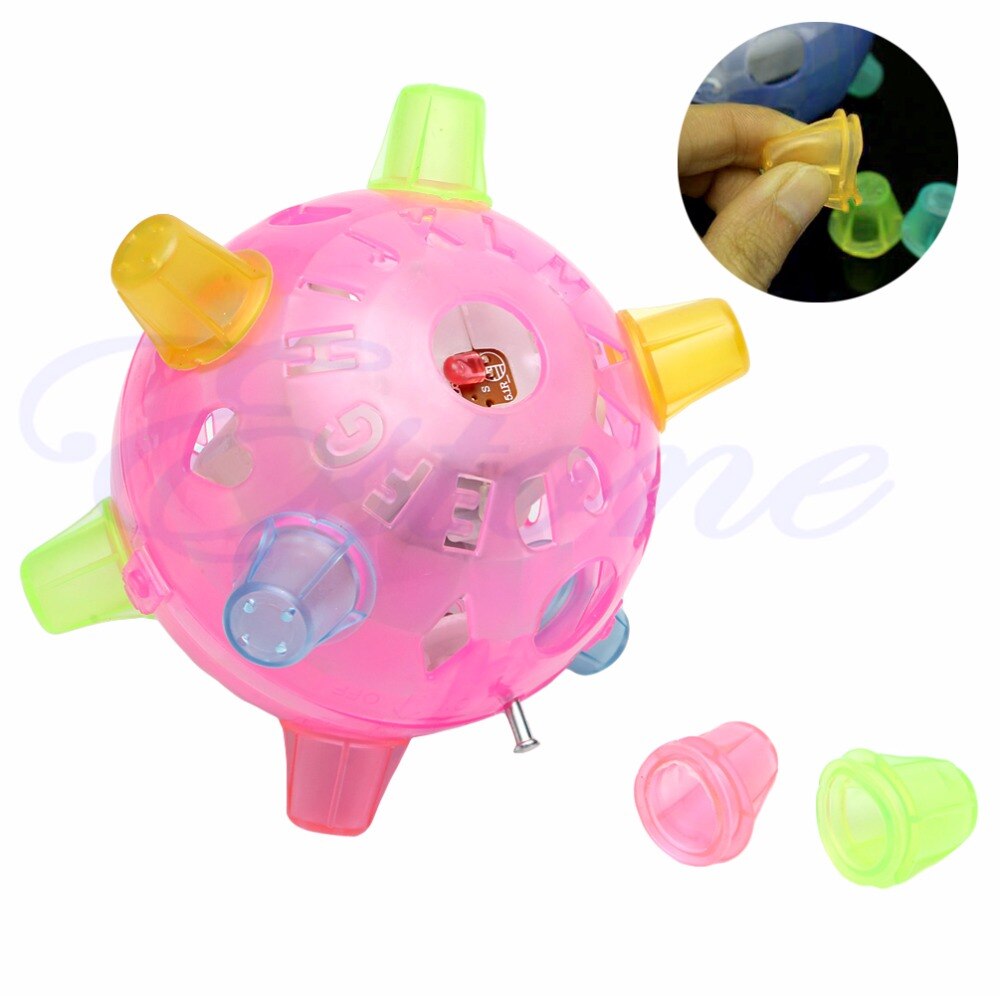 Jumping Joggle Flashing Light Up Bouncing Vibrating Sound Music Toy Jumping Ball-P101