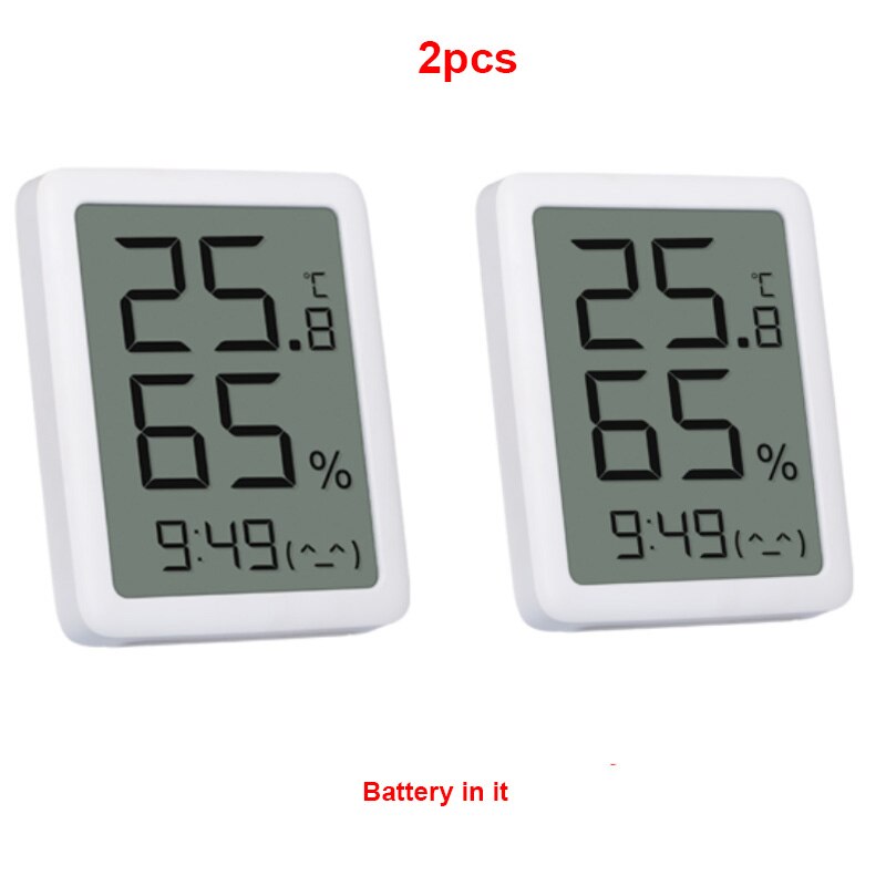 Xiaomi Mi Mijia Miaomiaoce E-ink LCD Large Digital Display Thermometer Hygrometer Temperature Humidity Sensor: black