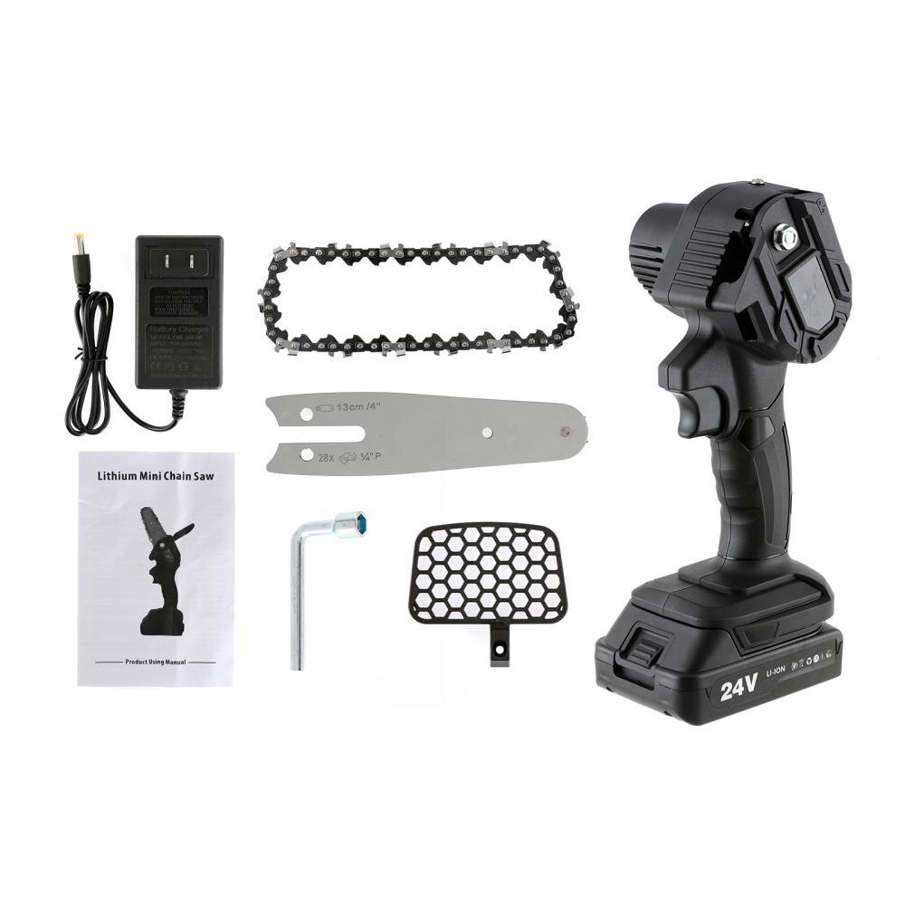 550W Electric Pruning Saw Chainsaw Portable Lithium Battery Rechargeable Cordless Electric Chain Saws Woodworking Cutter Logging