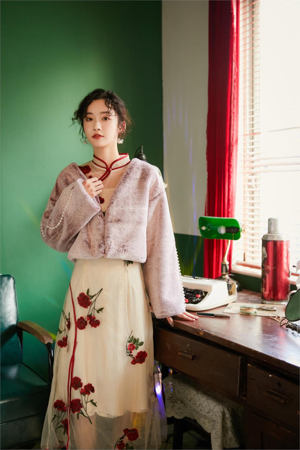 Chinese Dress women qipao flower embroidery bridesmaid wedding party dress vestidos lace mesh cheongsam dress