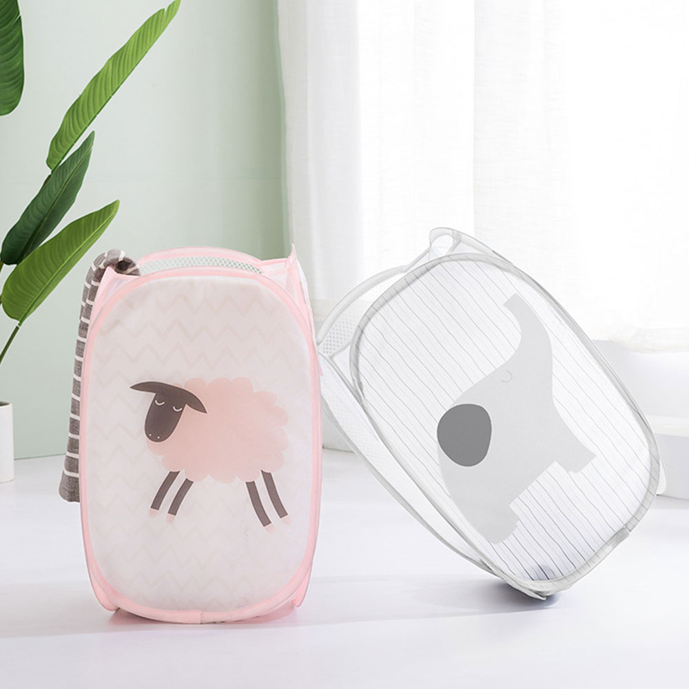 1 pcs Folding Laundry Storage Basket Folding Clothes Toy Bucket Holder Organizer Large Capacity Portable Sundries Organizer