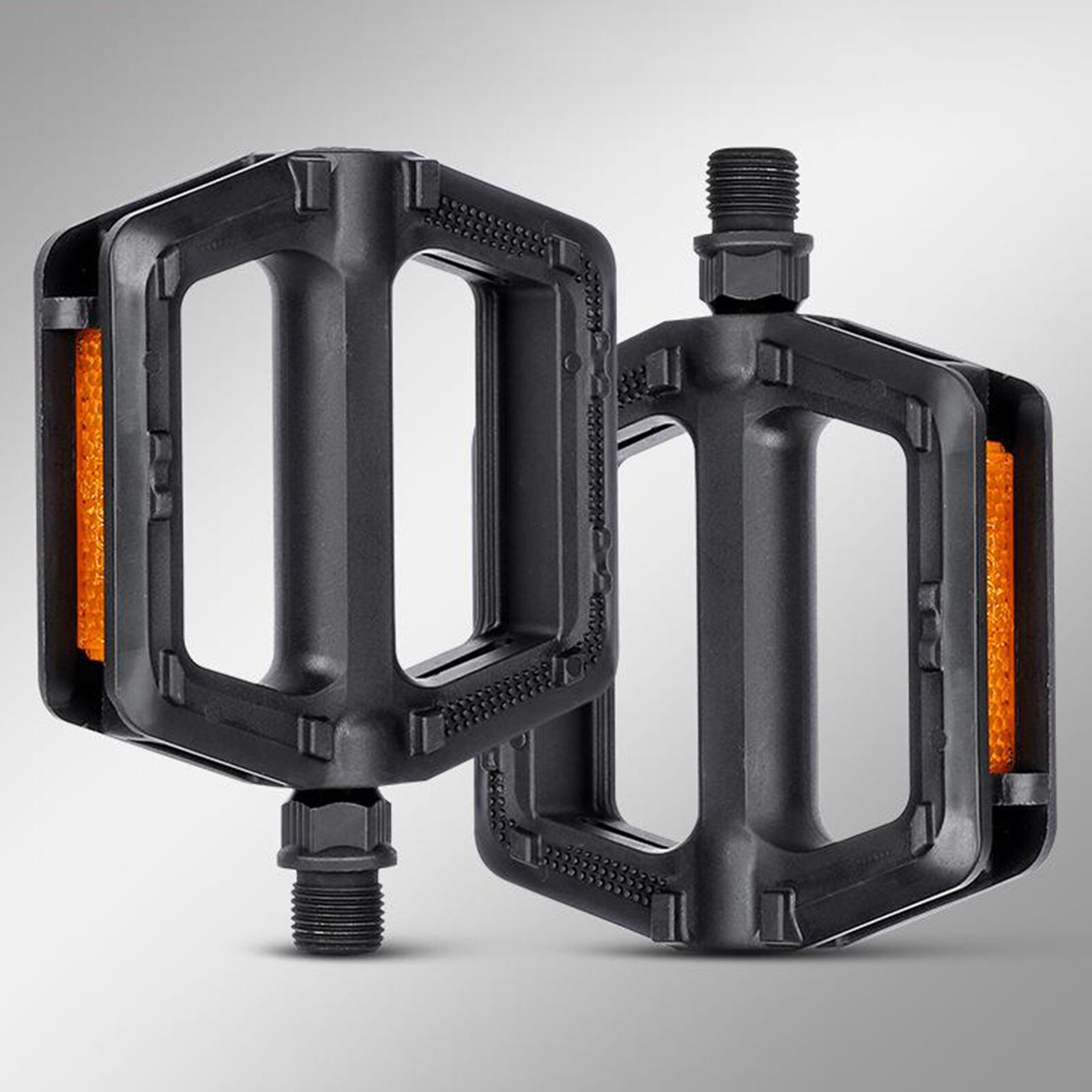 Road Mountain Pedals 9/16” Plastic MTB BMX Cycling Bike Flat Platform