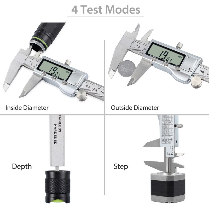 Neoteck Metal Digital Caliper 6 Inch 150 mm Stainless Steel Electronic Digital Vernier Caliper Gauge Micrometer Measuring Tool