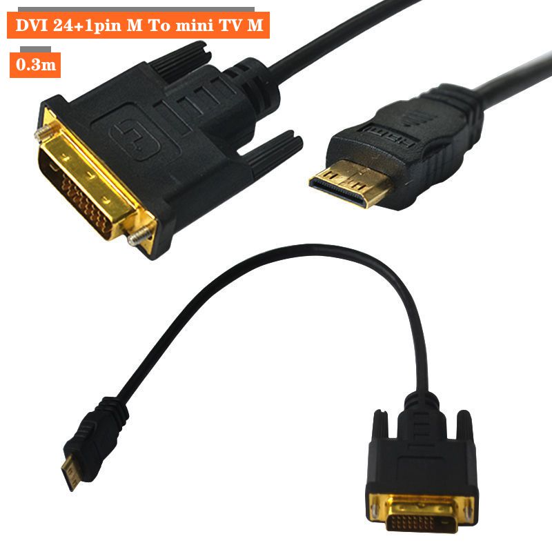 Mini HDMI-compatibel met DVI 24+1 openbare verbinding Mini HDMI-compatibel met DVI High-Definition-verbindingskabel 0,3 m-3 m