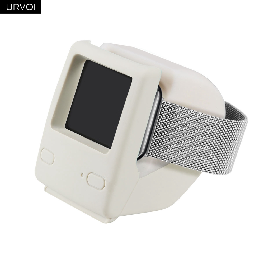 Urvoi holder til apple ur serie 4 3 2 1 stand watchos 5 natbord reparation keeper pc hjem opladnings dock til macintosh: Vintage hvid