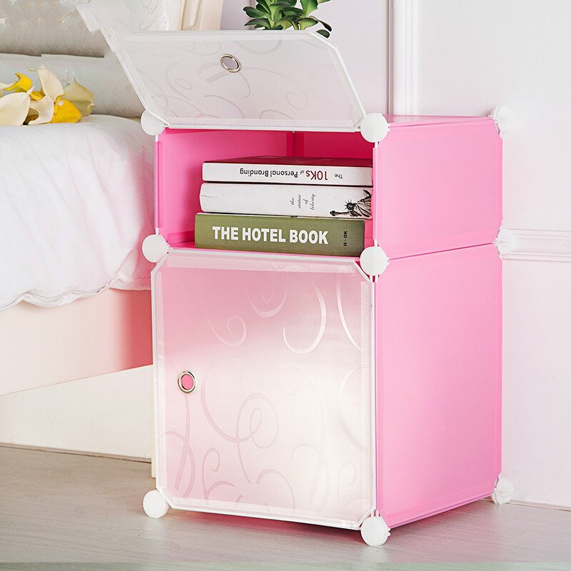 Bedside table simple European home bedside cabinet plastic storage cabinet storage cabinet white cabinet