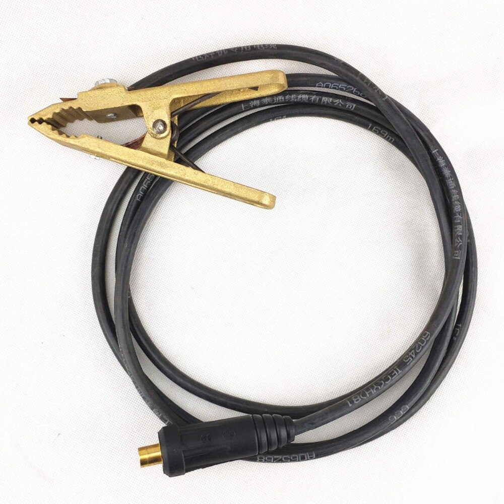 Ground Clamp Cable Set Welding Lead Set 3m 16sqmm Copper Wires DKJ35-50 Connector 600A Welding Clamp ARC Stick/MMA Welding Cable