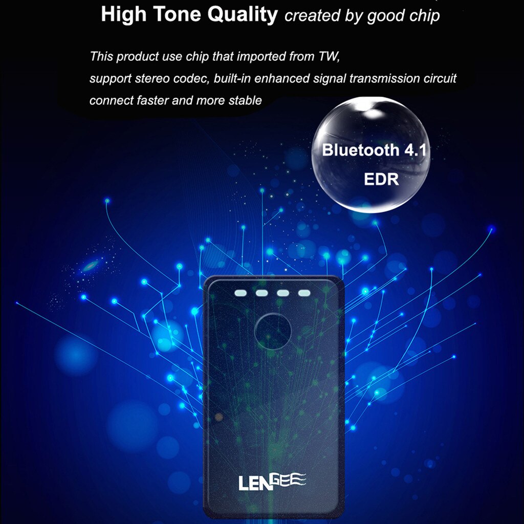 2 In 1 Bluetooth Zender 3.5Mm Stereo Automatische Geheugen Verbinding Lange Standby Voice Prompt Audio Ontvanger Zender 410 #2