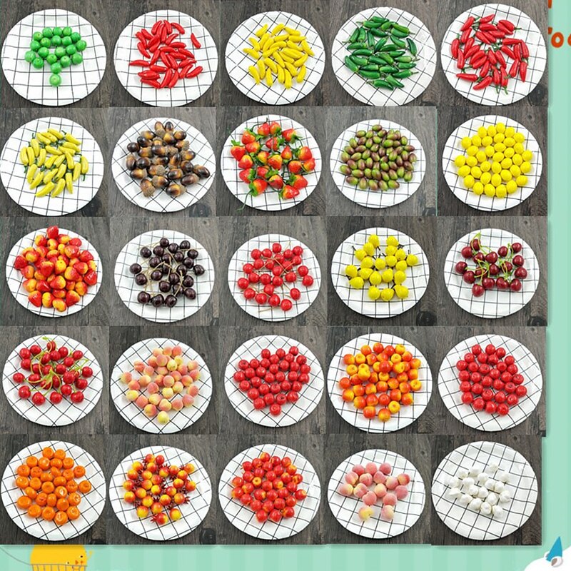 10pcs/lot Lifelike Fruit Model Artificial Fruit Simulation Fruits Vegetables Home Decor Model Crafts Party Supplies