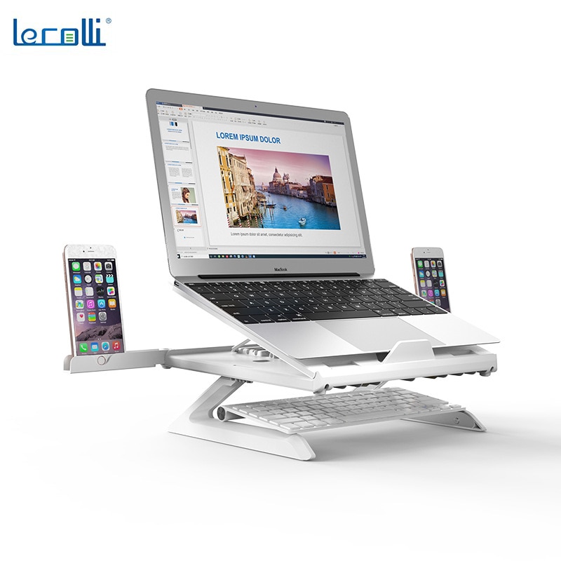 Laptop Stand Multifunctional Folding Lift Portable Laptop Stand Monitor Increase Rack Aluminum Alloy Base