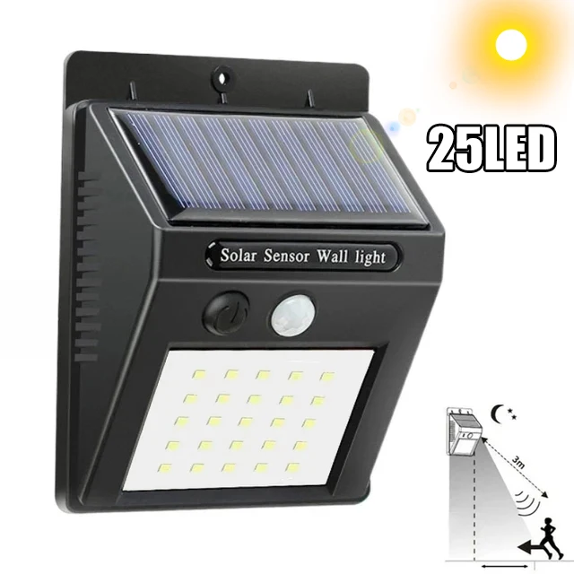 144 LED Solar Light Wireless PIR Motion Sensor Waterproof Wall Lamp Solar Powered Sunlight Street Lamp Garden Decor: forest green