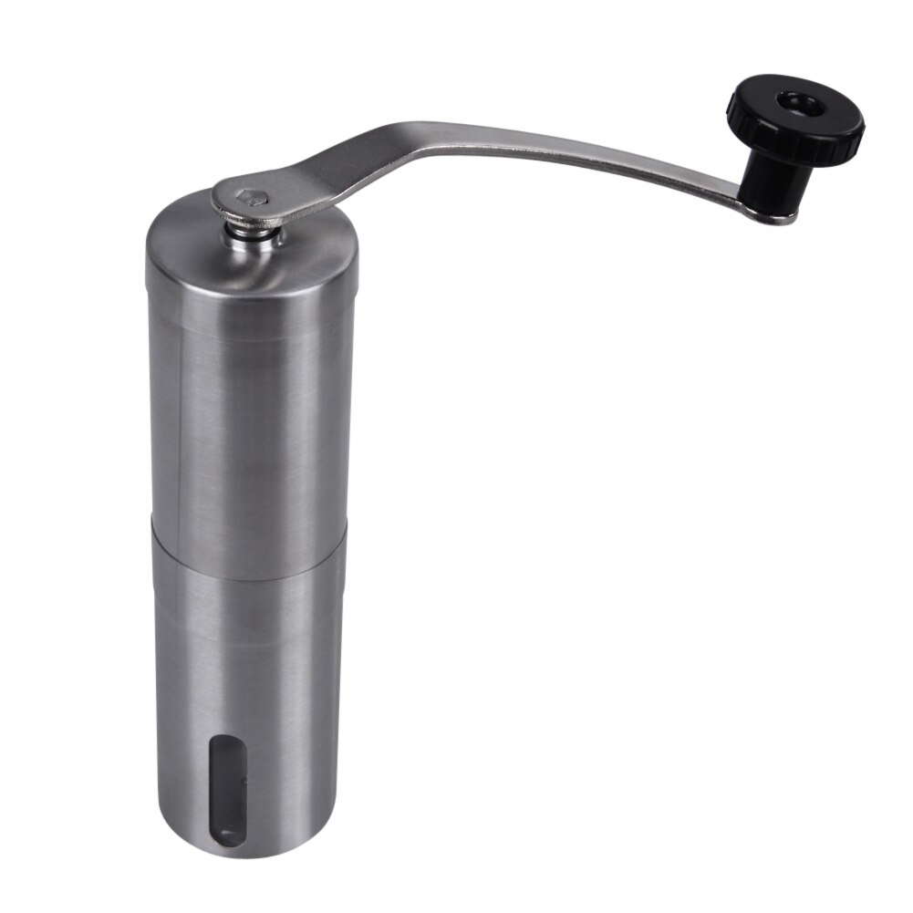 Silver kaffekvarn mini rostfritt stål hand manuell handgjorda kaffebönor burr kvarn kvarn köksredskap krokuskvarnar