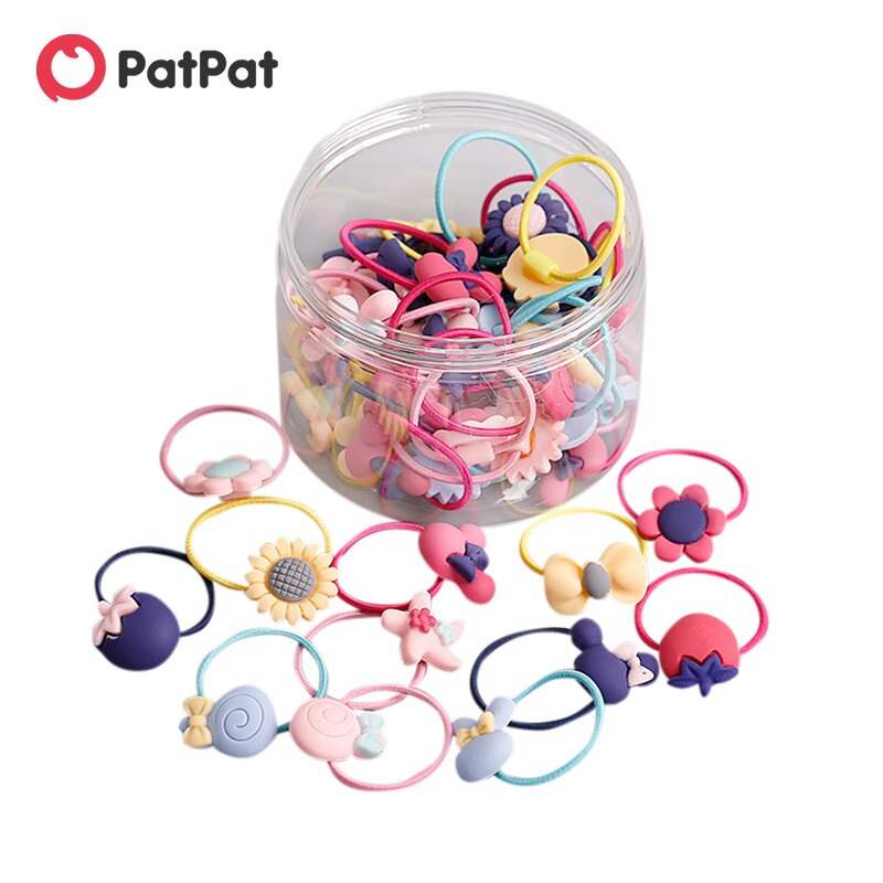 Patpat 20-Stukken Schattige Haarbanden Voor Meisjes Kleurrijke Geschikt Voor Kinderen Vanaf 3 Jaar Oud Meisje Accessoires