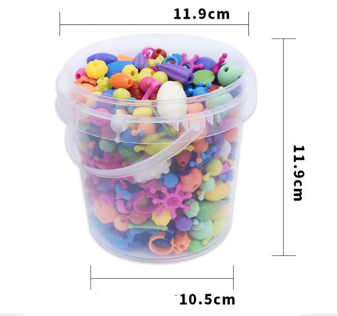 Kids Kleurrijke DIY Pop Art Kralen Speelgoed Meisjes Handgemaakte Kralen voor ketting Armband Sieraden Educatief Speelgoed: 290pcs