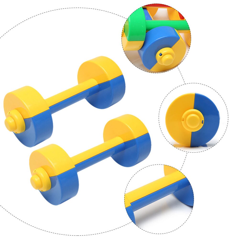 1 par pequeno haltere diversão duplo-cor halteres exercício halteres pequeno haltere para o presente crianças