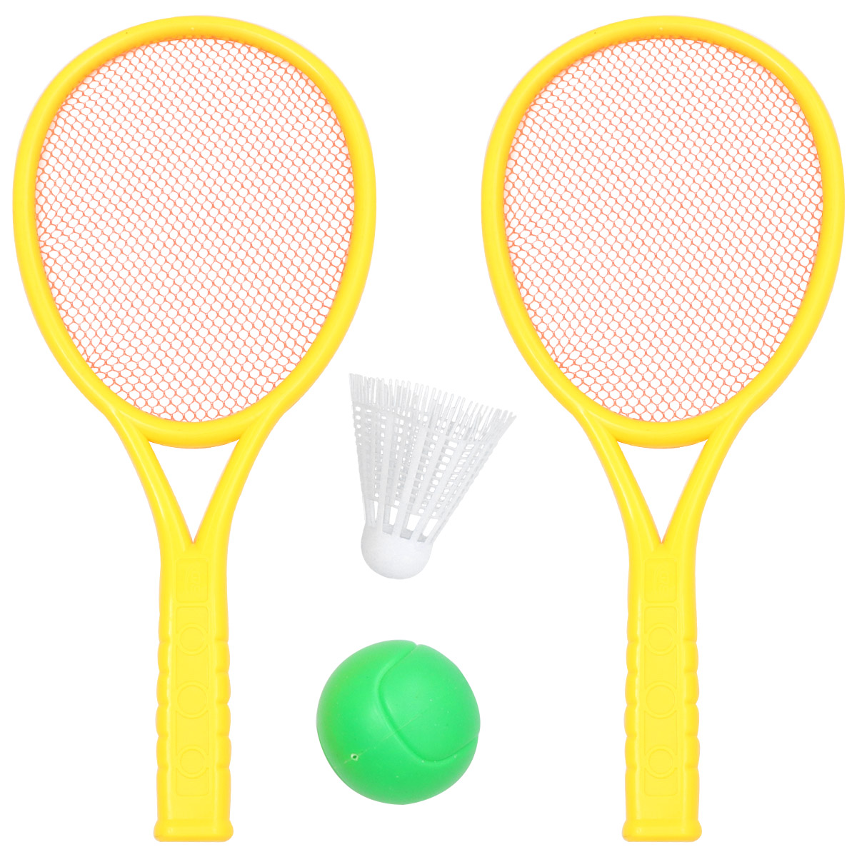 1 ensemble/4 pièces en plastique Tennis raquette ensemble Sports de plein air Tennis raquette ensemble Parent-enfant éducatif Badminton Tennis raquette ensemble