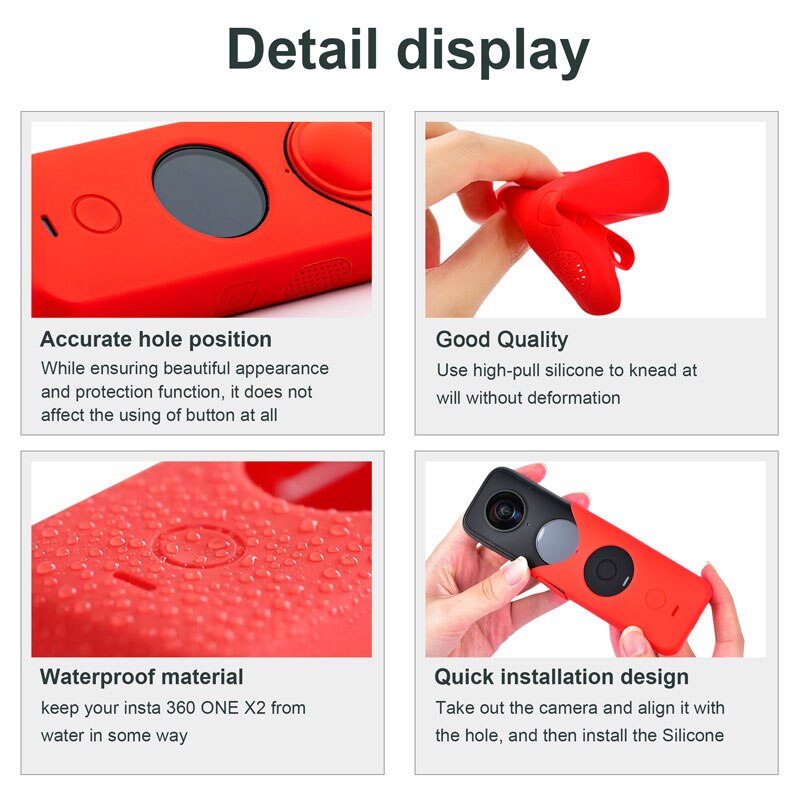 Insta360 jeden x2 futerał silikonowy miękkie etui muszla pyłoszczelna osłona obiektywu rękaw ochronny robić Insta360 jeden x2 akcesoria robić aparatu