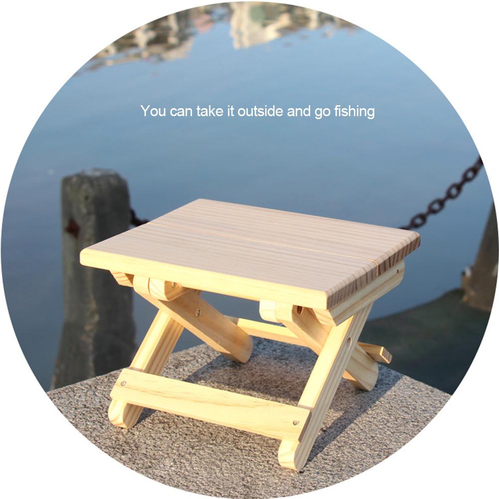 Tabouret pliant Portable en bois, chaise de pêche en plein air, petit tabouret pour usage intérieur et extérieur